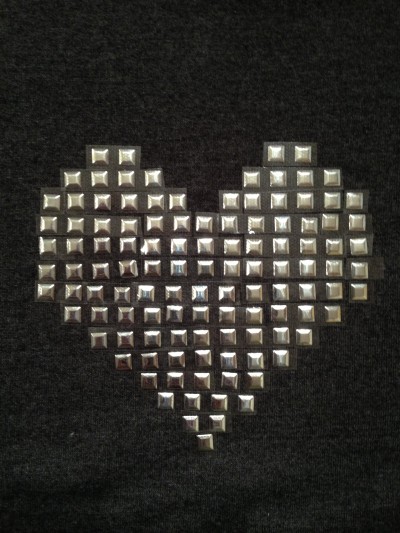 DIY heart sweatshirt design
