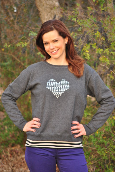 DIY Heart Sweatshirt