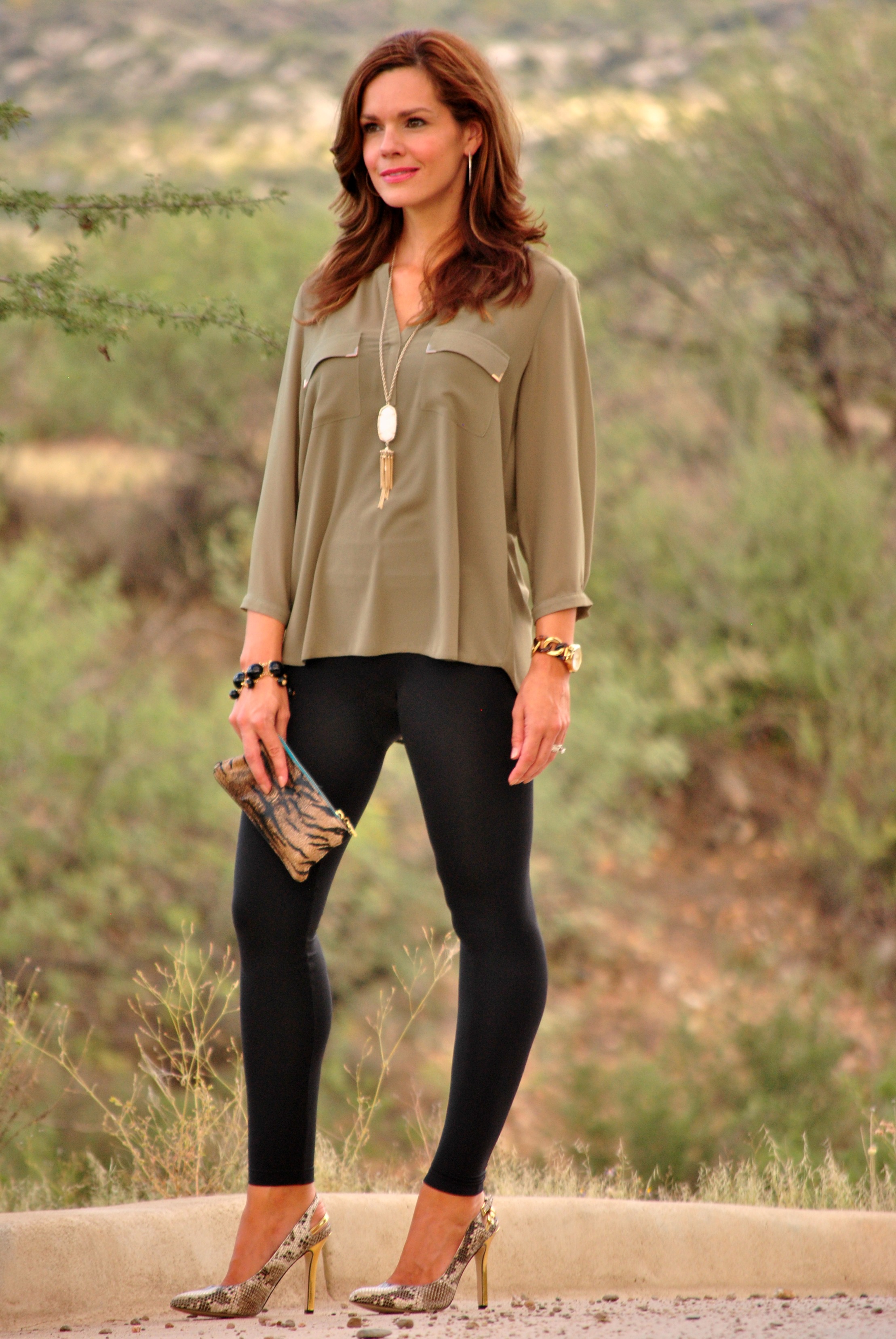 Five Fall Spanx Faux Leather Leggings Outfits - By Lauren M