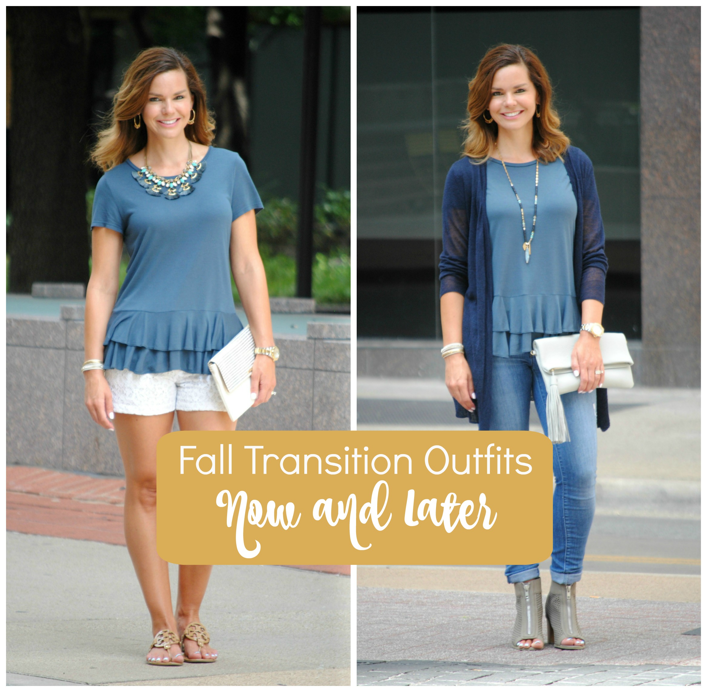 Fall Transition Outfits: Peplum Tee Now And Later | Get Your Pretty On