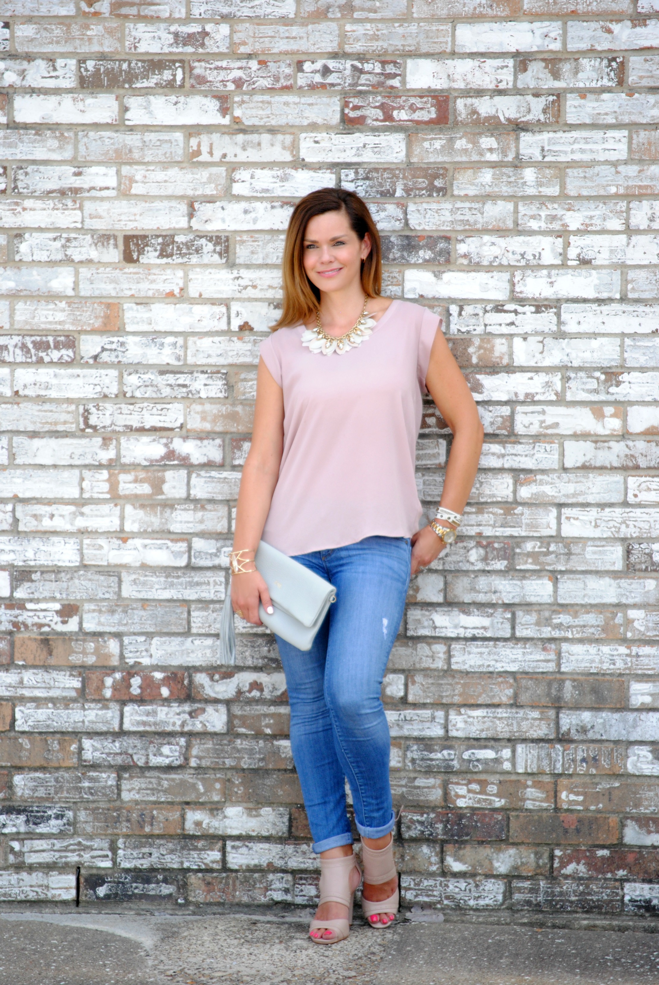 blush top outfit